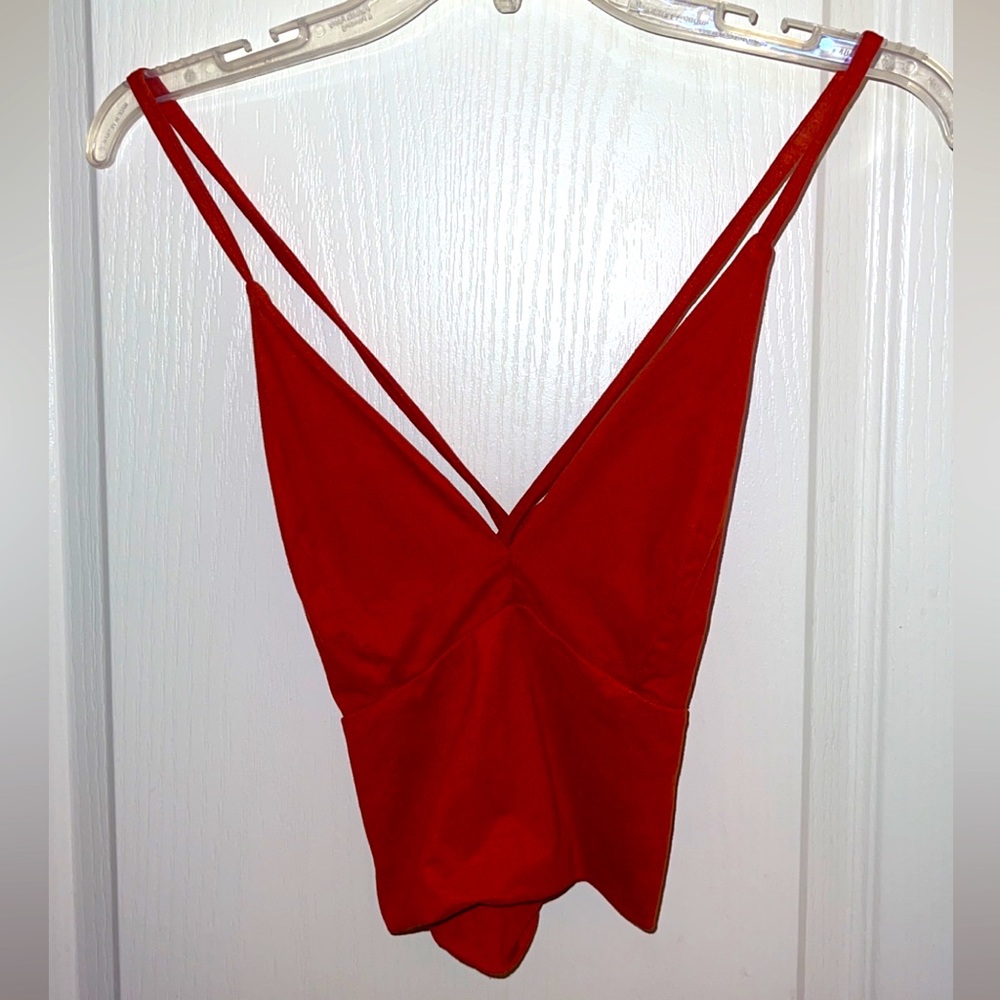Orange crop top